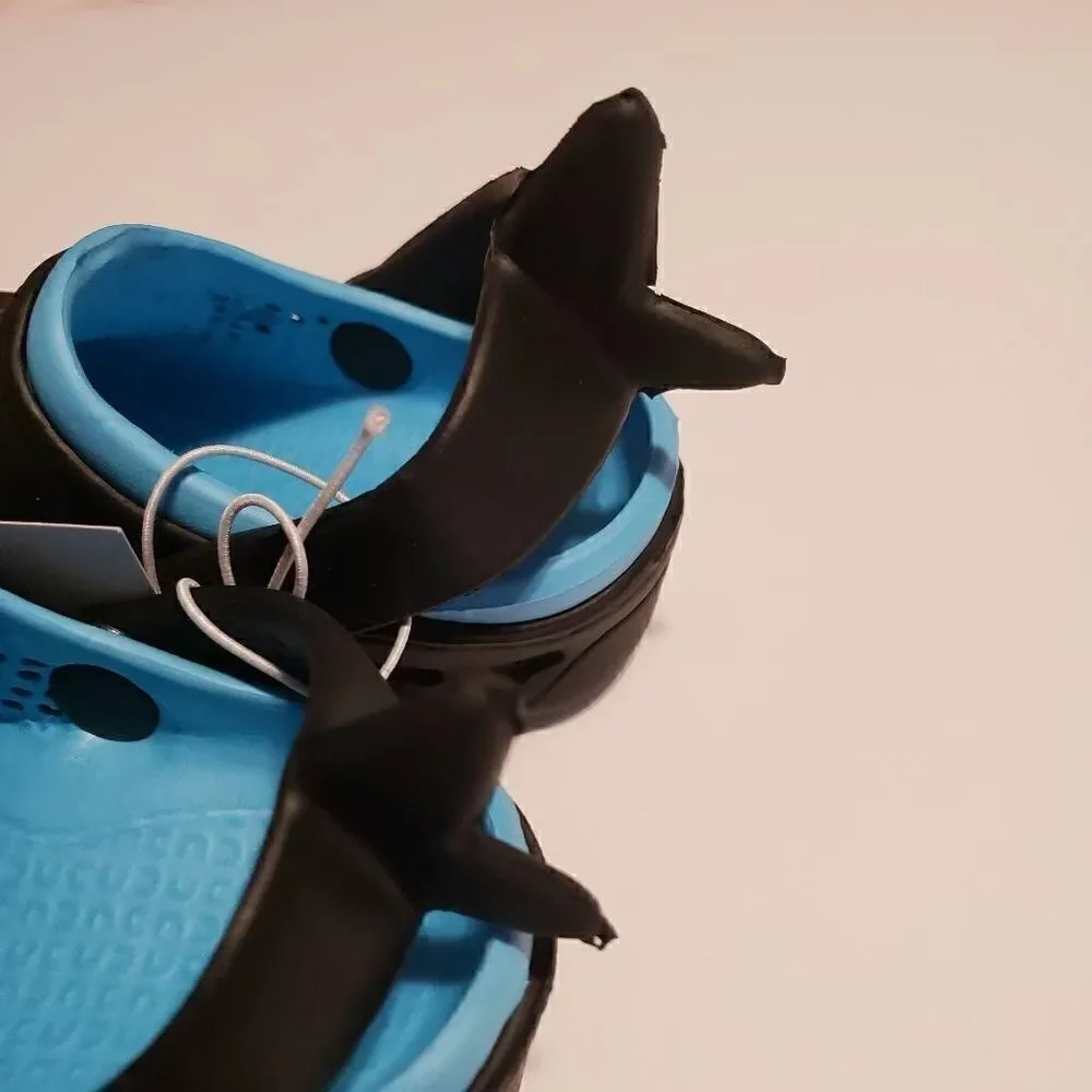 3 For $15 Toddler Boy's Black Shark Clogs